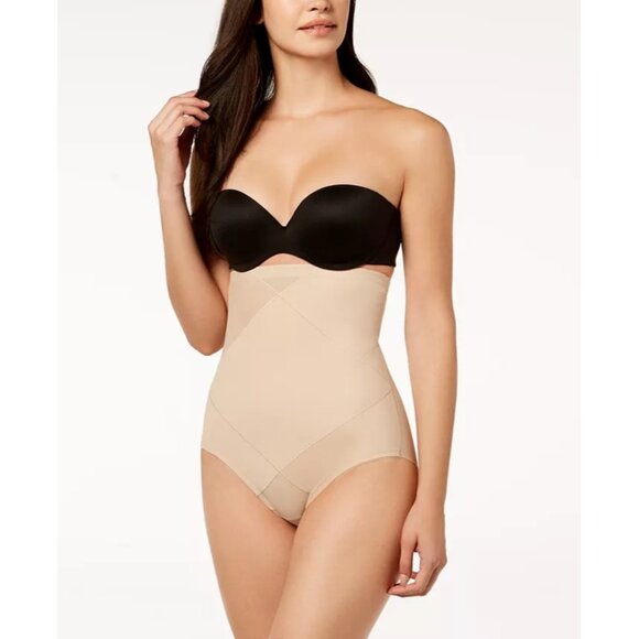 NWT Miraclesuit Tummy Tuck High-Waisted Shaping Brief Sz L Warm Beige 2415 - Picture 1 of 9